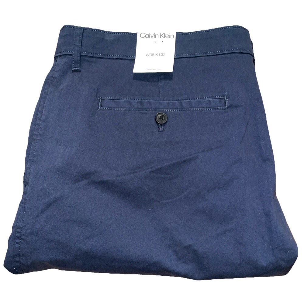 Calvin Klein Men's Move 365 Slim-Fit Performance Stretch Pants‎ Navy Blue 38X32